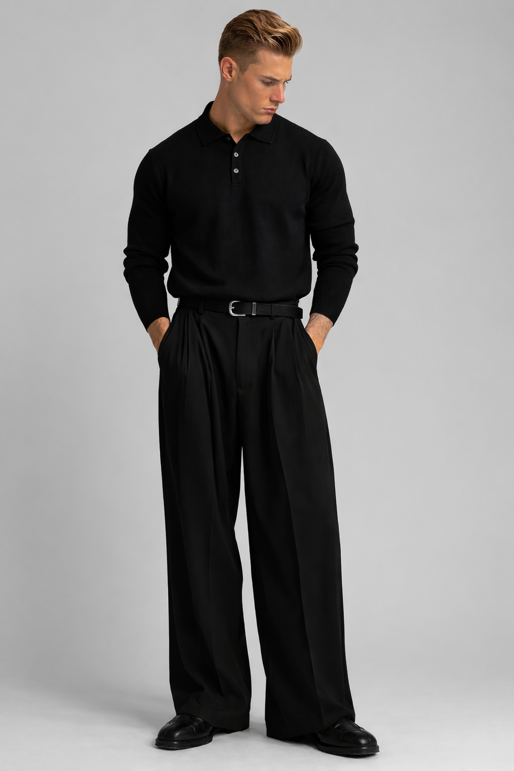 Men’s Wide-Leg Tailored Trousers