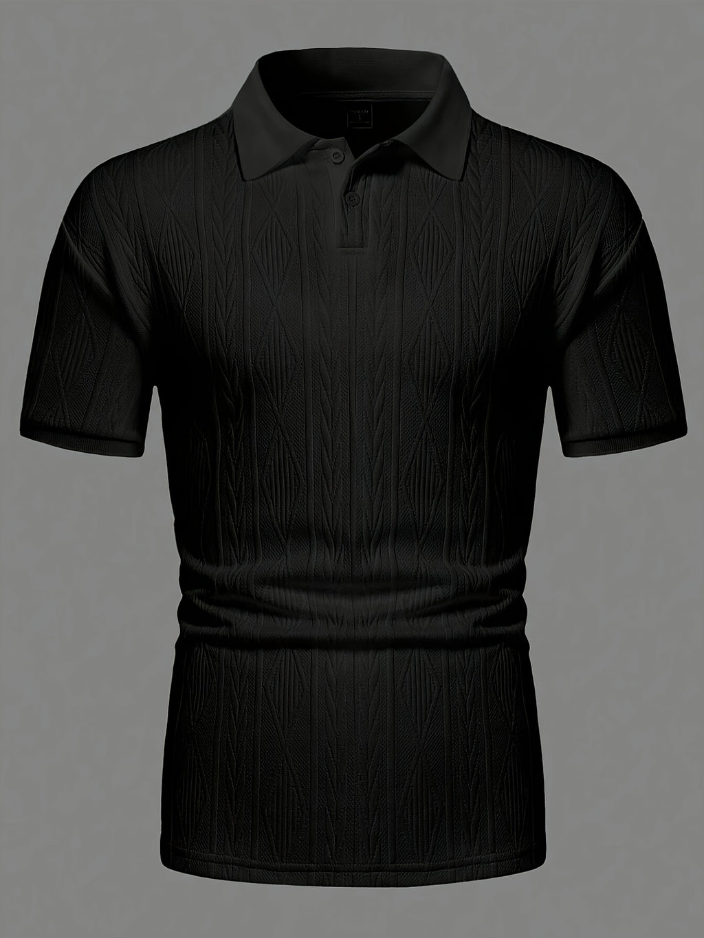 Men’s Jacquard Polo Shirt — Soft, Breathable, Casual to Business Ready