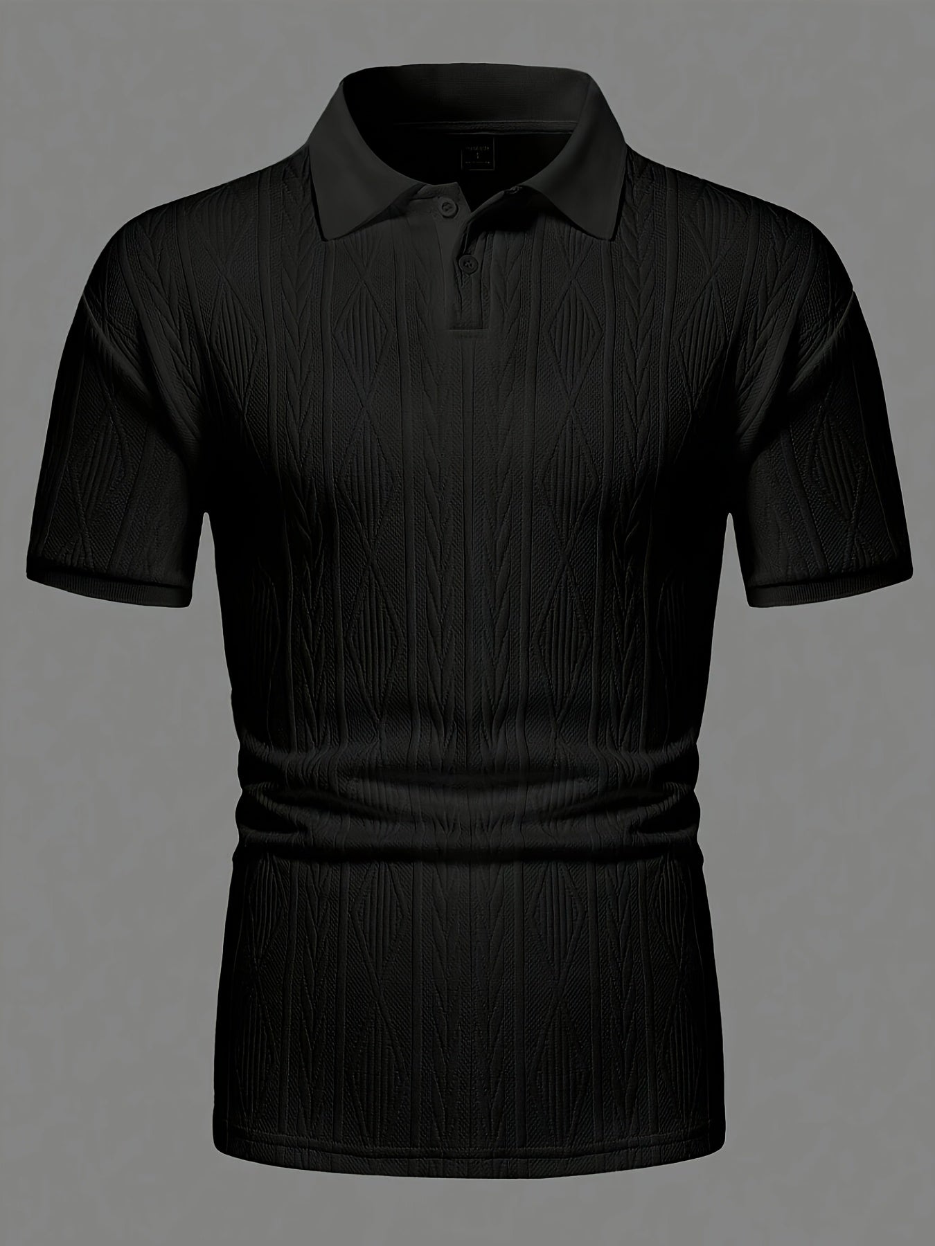 Men’s Jacquard Polo Shirt — Soft, Breathable, Casual to Business Ready