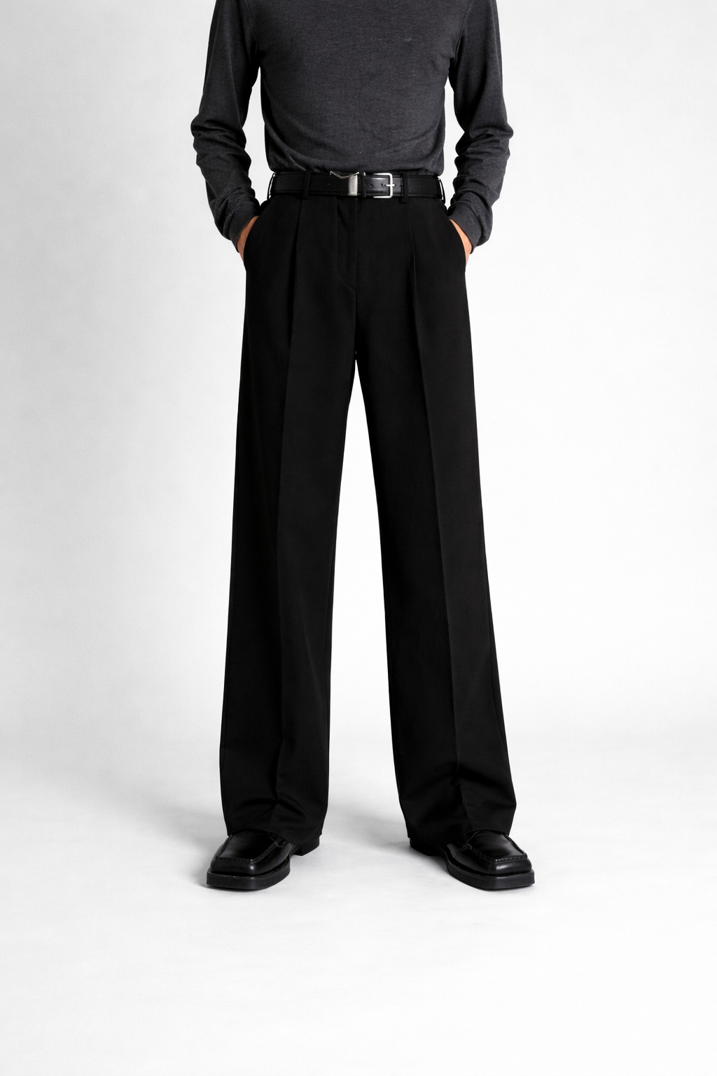 Men’s Wide-Leg Tailored Trousers