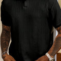 Men’s Jacquard Polo Shirt — Soft, Breathable, Casual to Business Ready