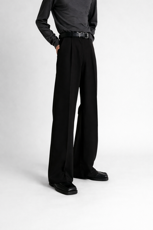 Men’s Wide-Leg Tailored Trousers