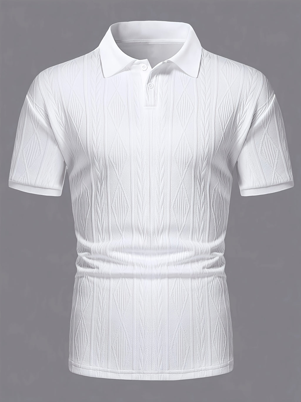 Men’s Jacquard Polo Shirt — Soft, Breathable, Casual to Business Ready